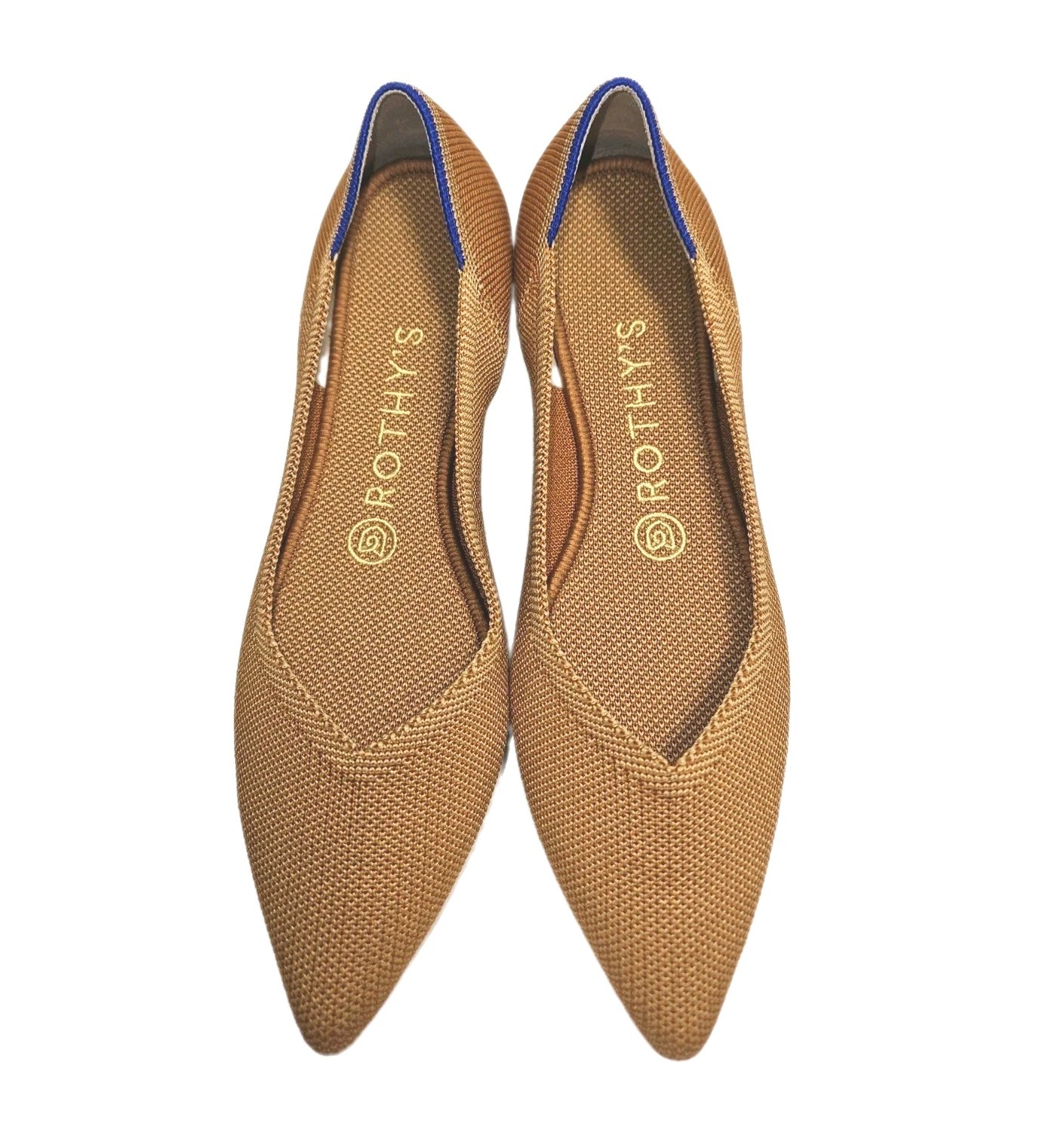 Rothy’s The Point Marigold Knit Fabric Pointy Toe Slip On Ballet Flats Women 7.5