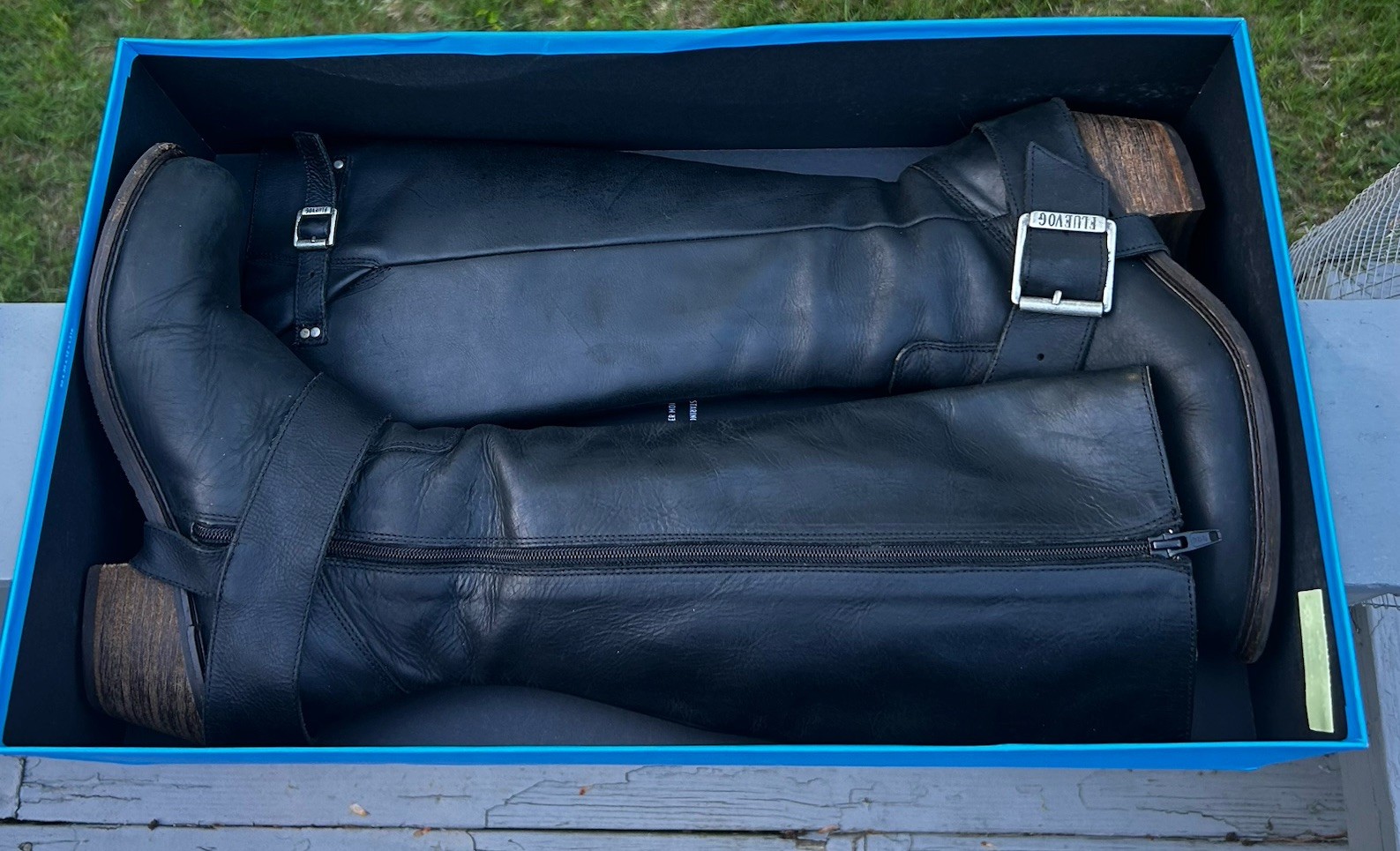 John Fluevog Adriana Luna Tall Buckled Leather Riding Boots *SEE SIZE NOTES!*