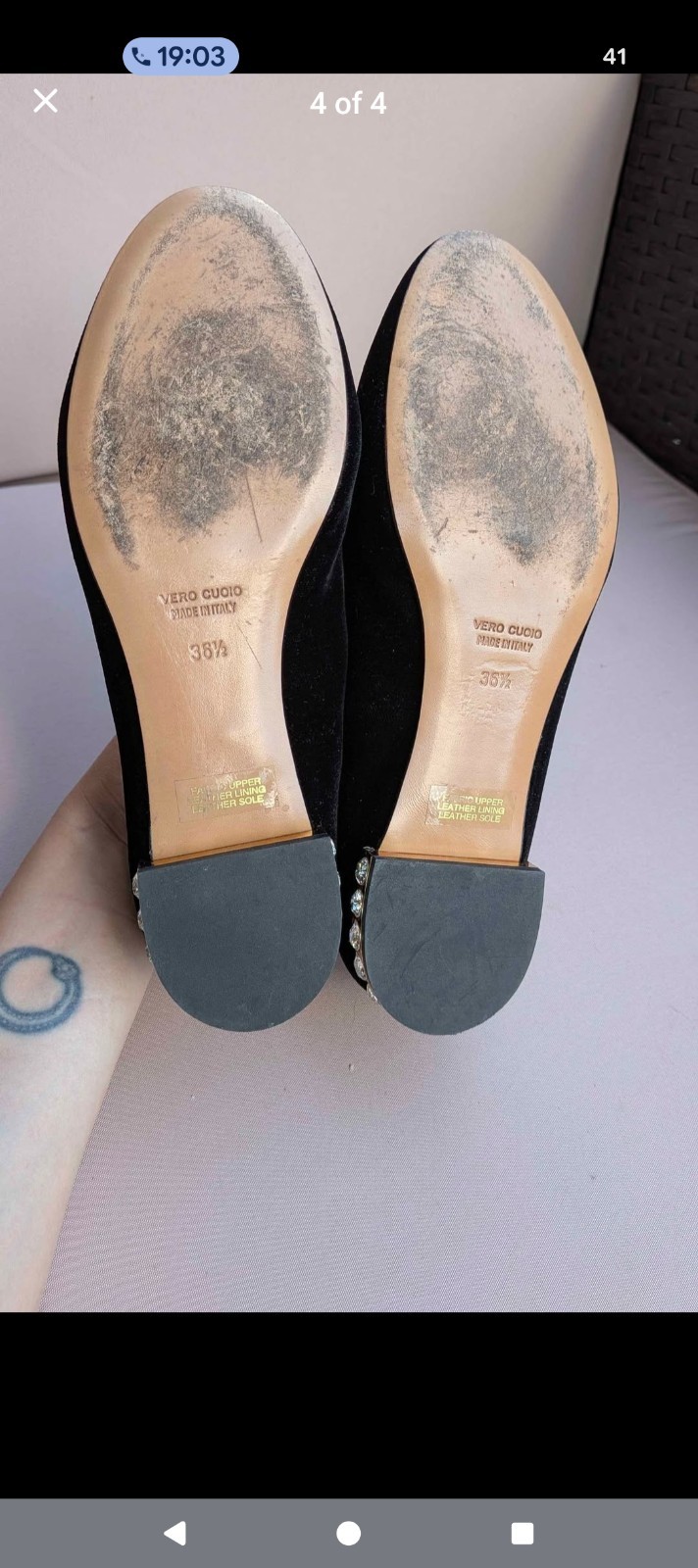Sweet Ballerina Italian leather shoes Size 6-6.5