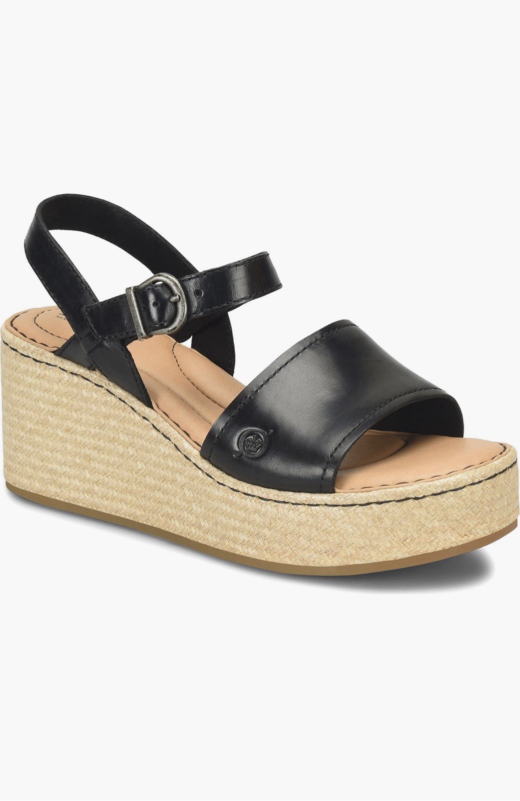 Børn Santos Platform Wedge Sandal (Women) Black Sz 8 NEW $125