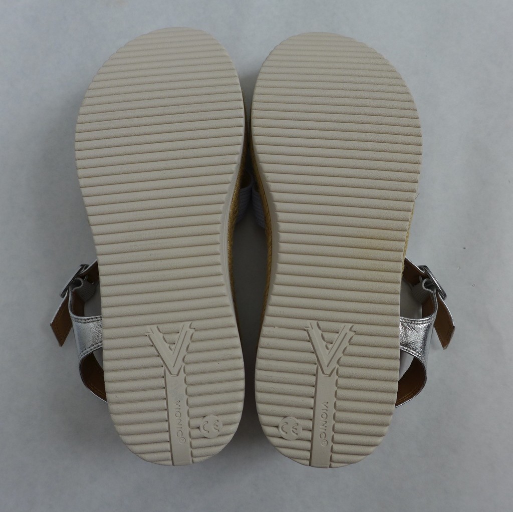 VIONIC Women’s 8 Wide Mar Strappy Leather Wedge Sandals NEW