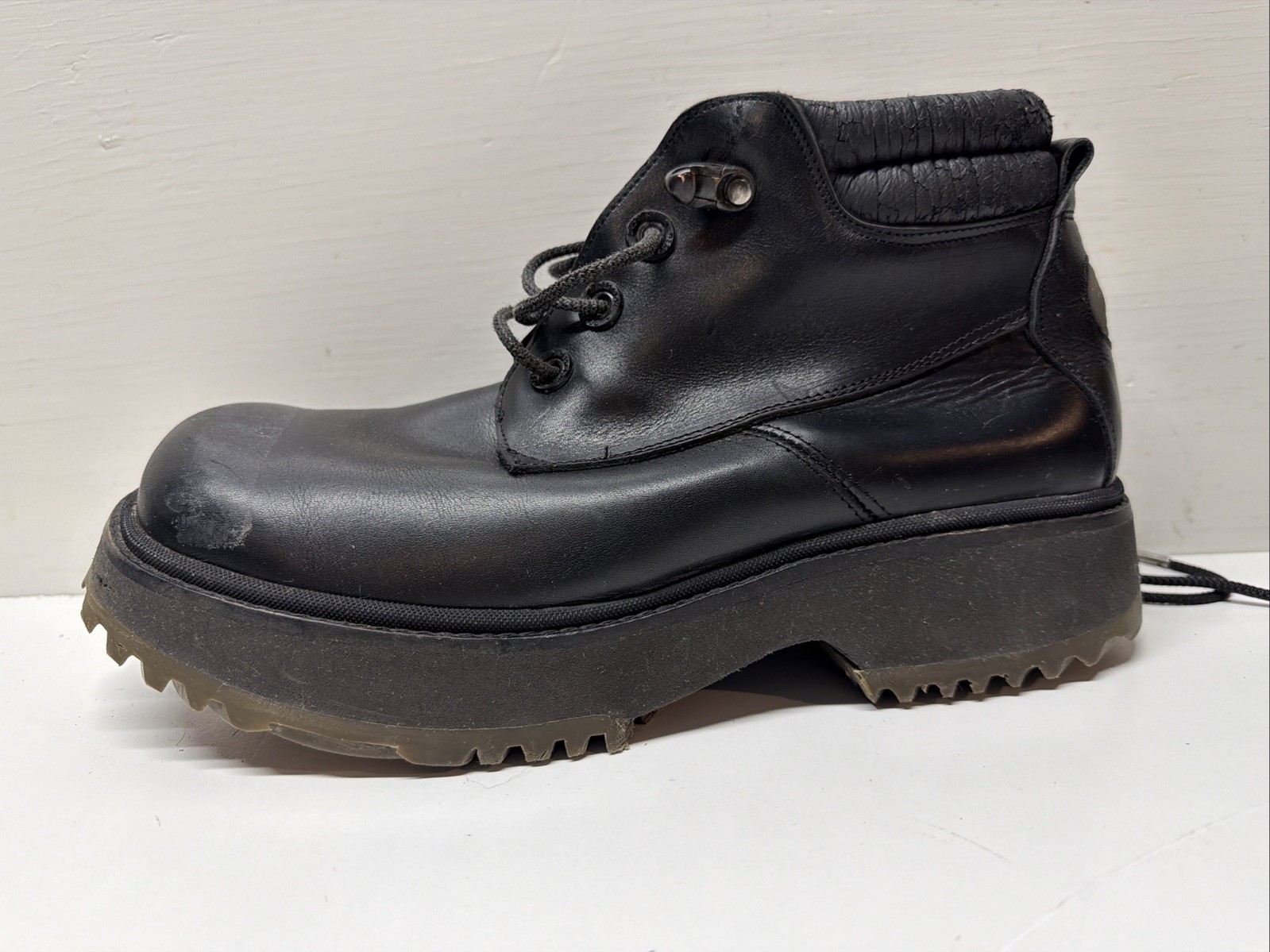 VTG Destroy Rare Chunky Platform Boots Sz US 10 EU 43 Shoes Punk Gothic