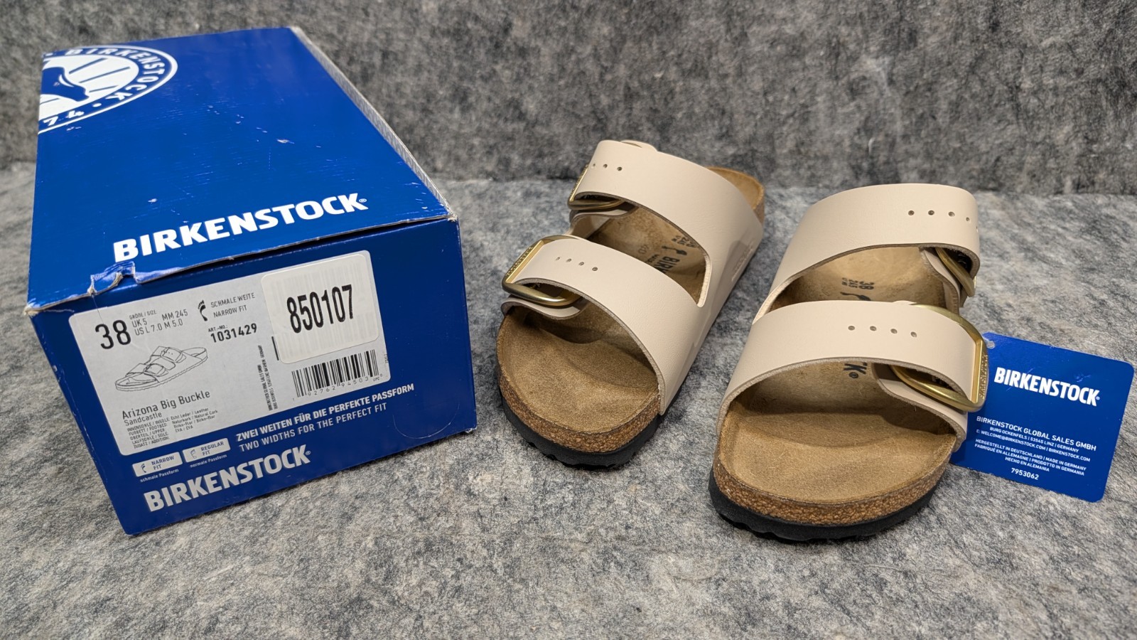 Birkenstock Arizona Big Buckle Nubuck Leather Sandals 7 US / 38 EU – Sandcastle