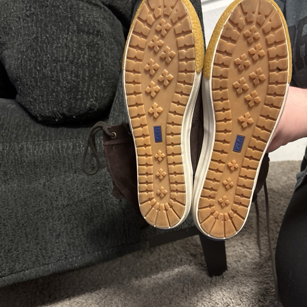 Keds Women’s Brown Suede Lace-Up Ankle Bootie Round Toe Rubber Sole US 9