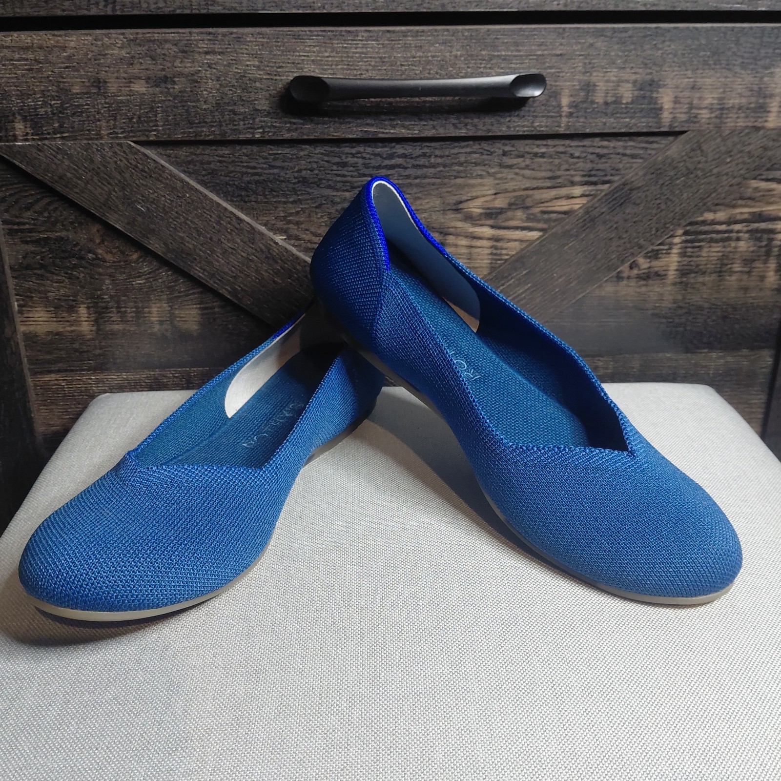 Rothy’s Eco-Friendly Knit Slip-On Flats Blue Women’s Size 8