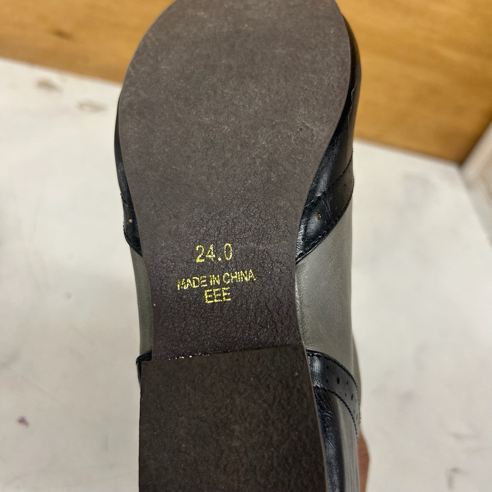 Women’s Short Boots Gray Black Size 24.0cm EEE Used