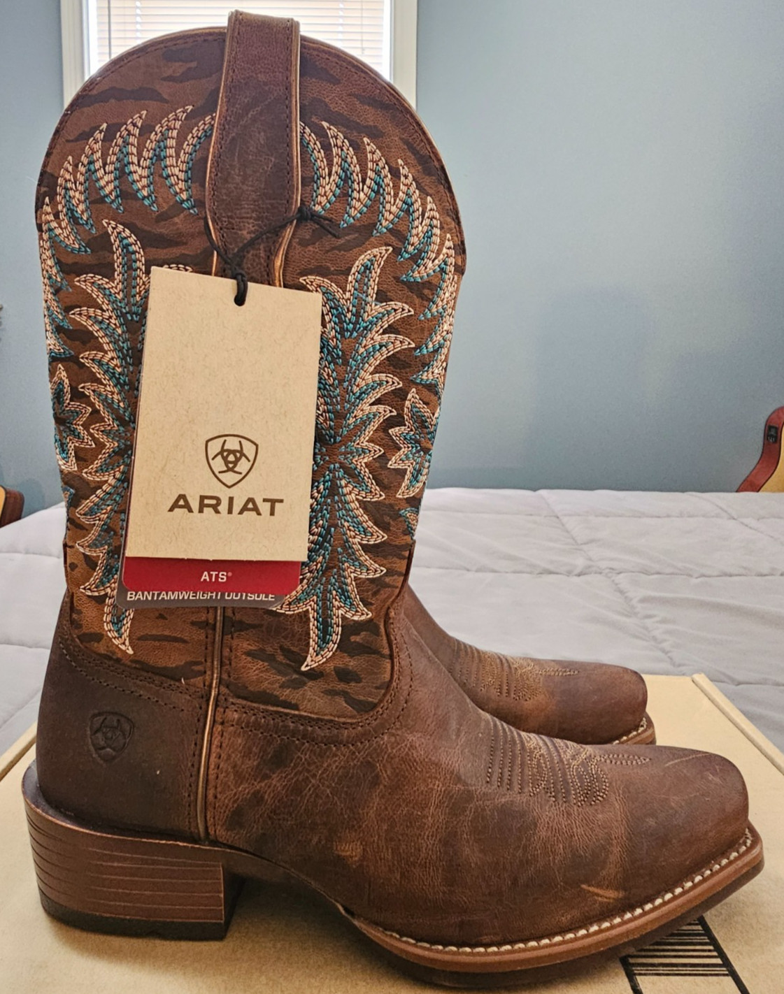 Ariat® (Women’s 7.5 B) Beaumont™ K Toe Western Boot in Sassy Brown/Tiger – $220