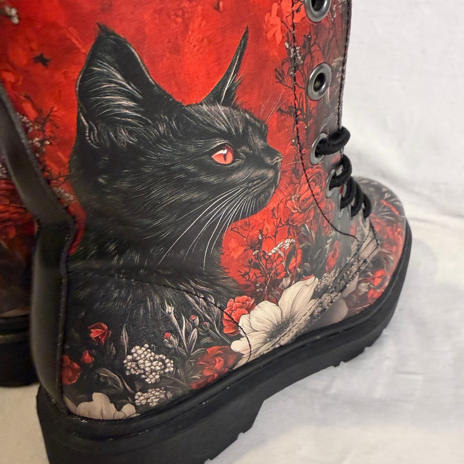 Twilight Cat Boots – Vegan-Leather Witchy Gothic Boots,
