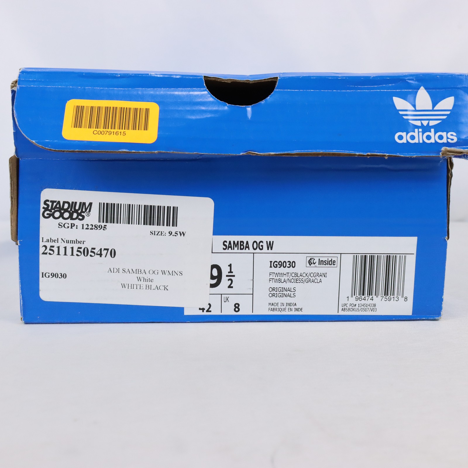 Adidas Samba OG Casual Street Sneakers In White/Black Women’s Size 9.5 (IG9030)