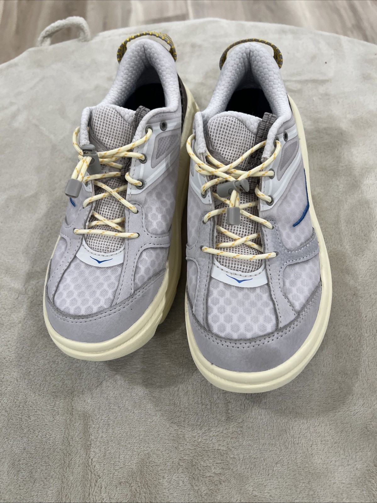 Hoka Bondi B3LS Sneakers Gray Blue Running Shoes Men’s 6 Women’s 7