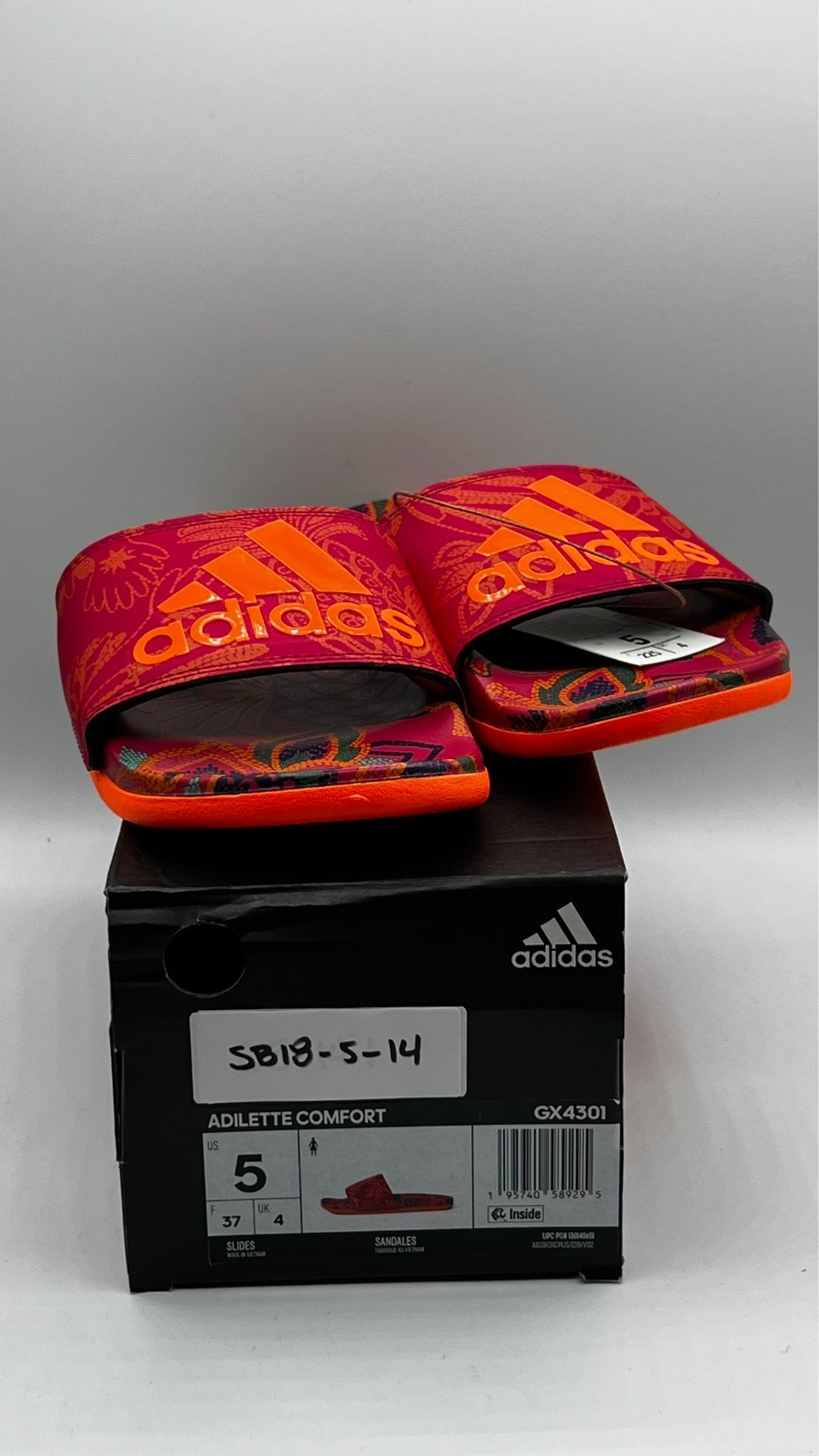 Adidas ADILETTE COMFORT SANDALS GX4302 Orange / Signal Orange / Vivid Berry