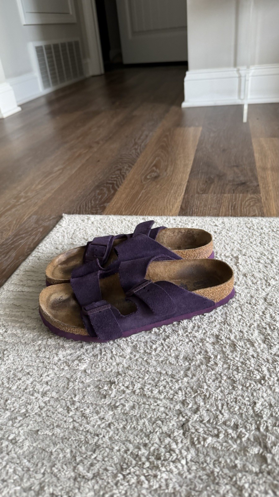 BIRKENSTOCK SUEDE PURPLE SANDALS SIZE 36 MADE IN GERMANY
