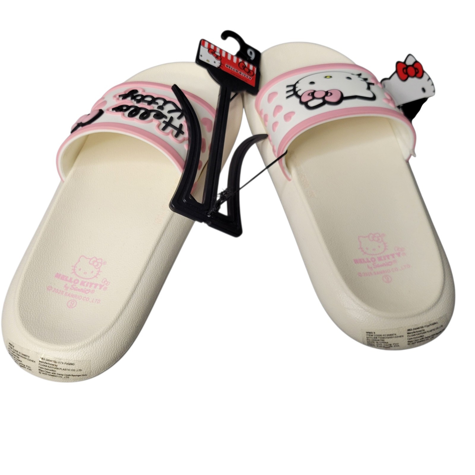 Hello Kitty x Forever 21 Pink Slide Sandals Womens Size 9 Kawaii