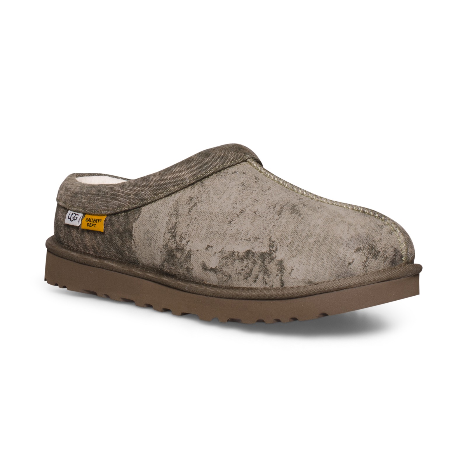 UGG X GALLERY DEPARTMENT TASMAN CANVAS GREEN ALL GENDER SLIPPERS SIZE US M9/W10
