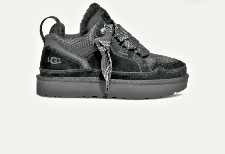 UGG Size EU 42 W11/M9 Lowmel Chunky Sneakers Black 1144032-BLK