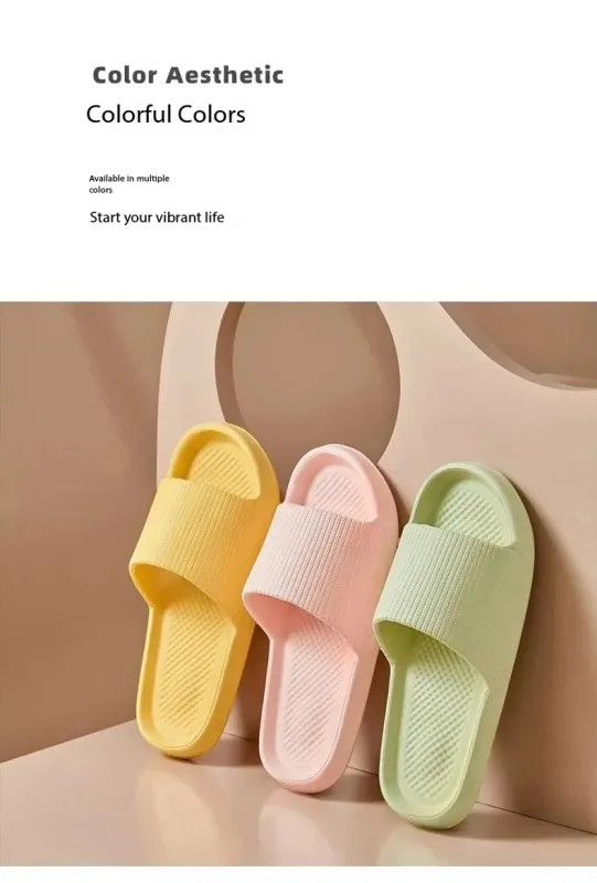 Non Slip EVA Shower Slippers Soft Sole Bathroom Sandals Unisex