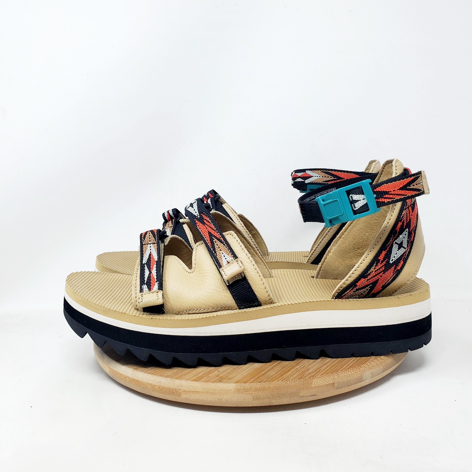 Teva Ceres Sandals Womens 9 Midform Platform Chunky Strappy Aztec Straps Shoes