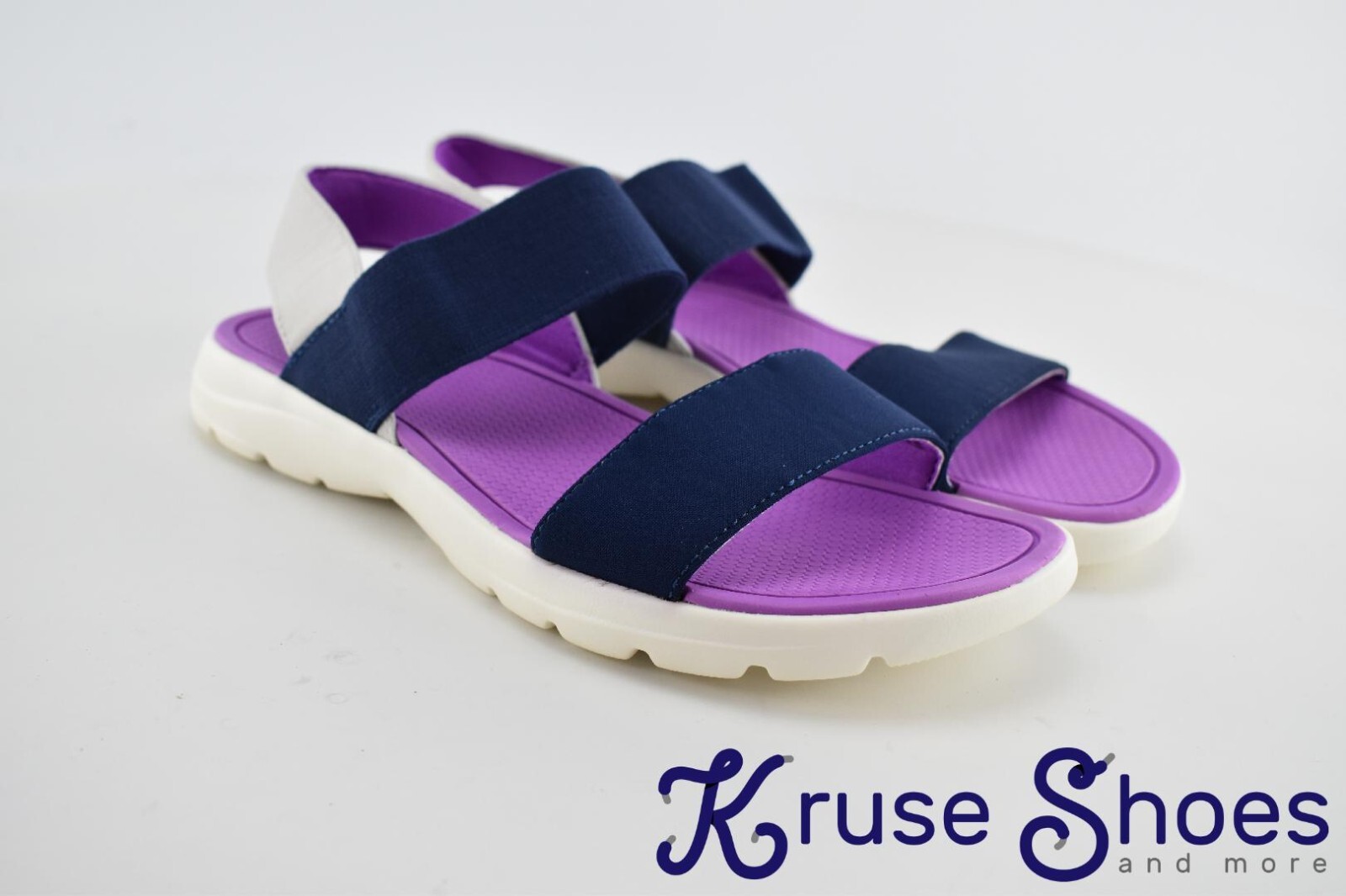 Lands’ End Women’s Lightweight Comfort Sandal «Purple/Deep Sea» Size 9B