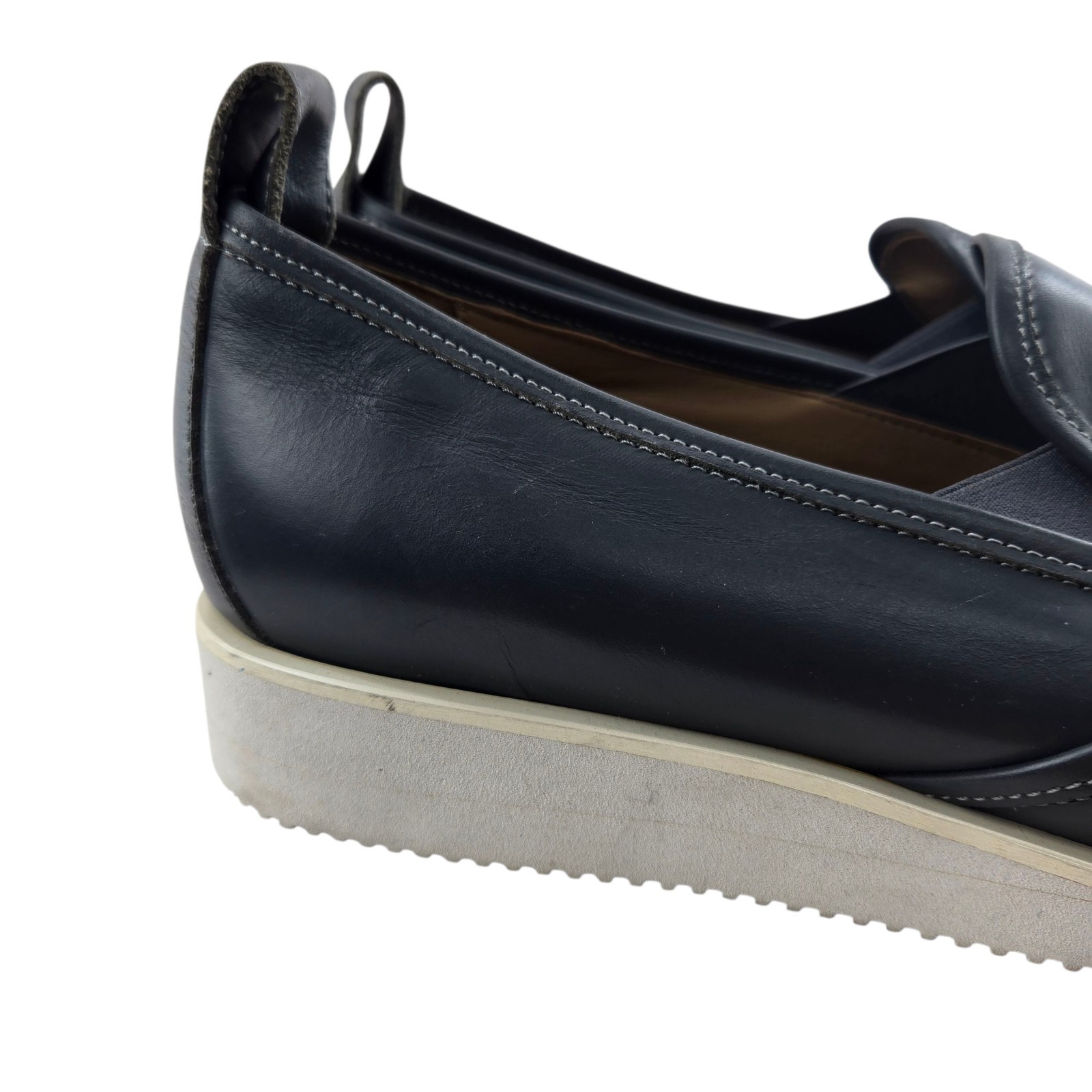 Everlane Shoes Womens 11 The Street Shoe Blue Leather Loafer Sneakers Semi-Point