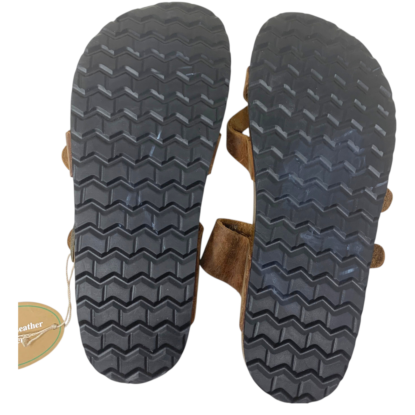 White Mountain Gracie Sandals Sz 10 Brown Distressed Leather Cork Footbed NWT