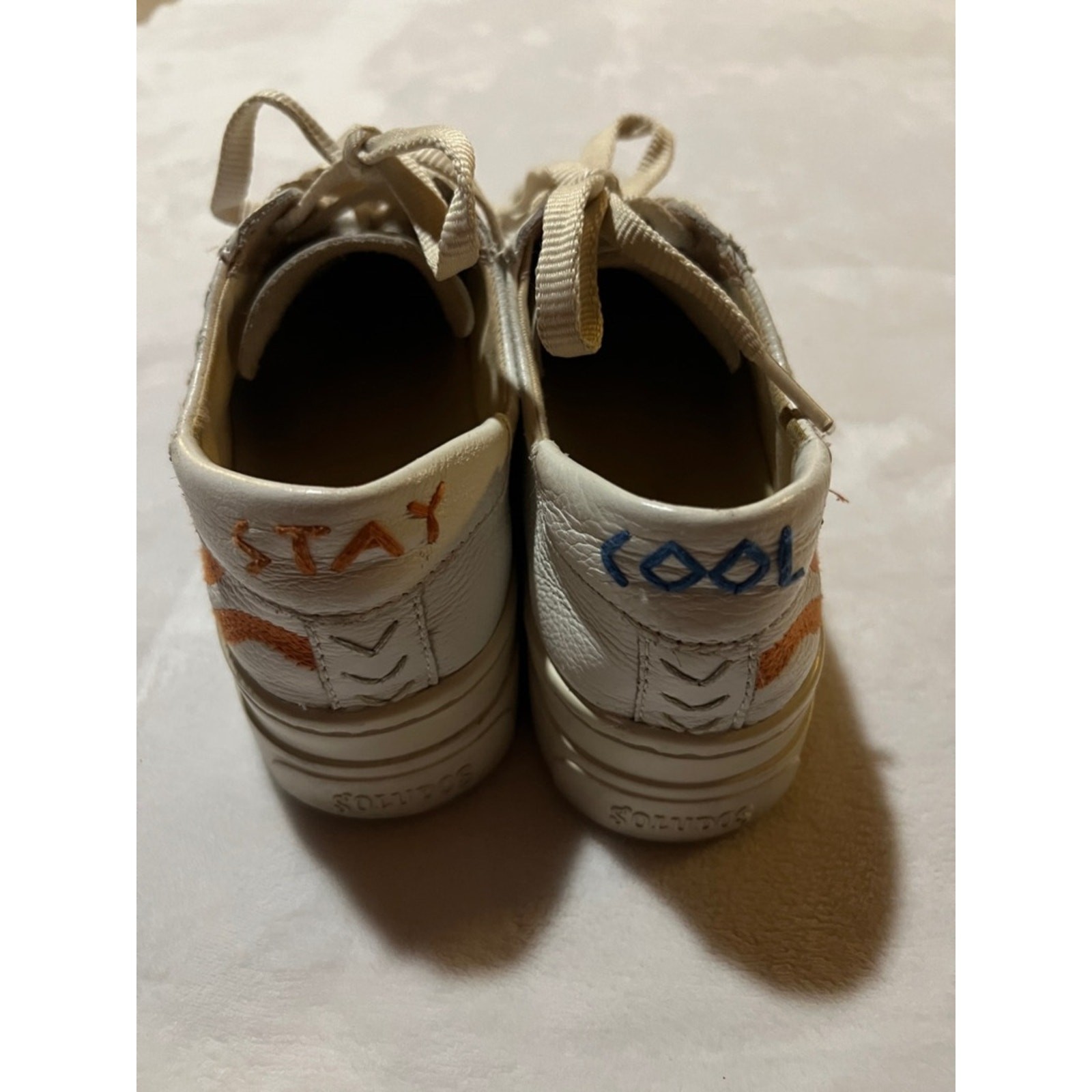 Soludos stay cool embroidered sunset and rainbow sneakers coastal casual
