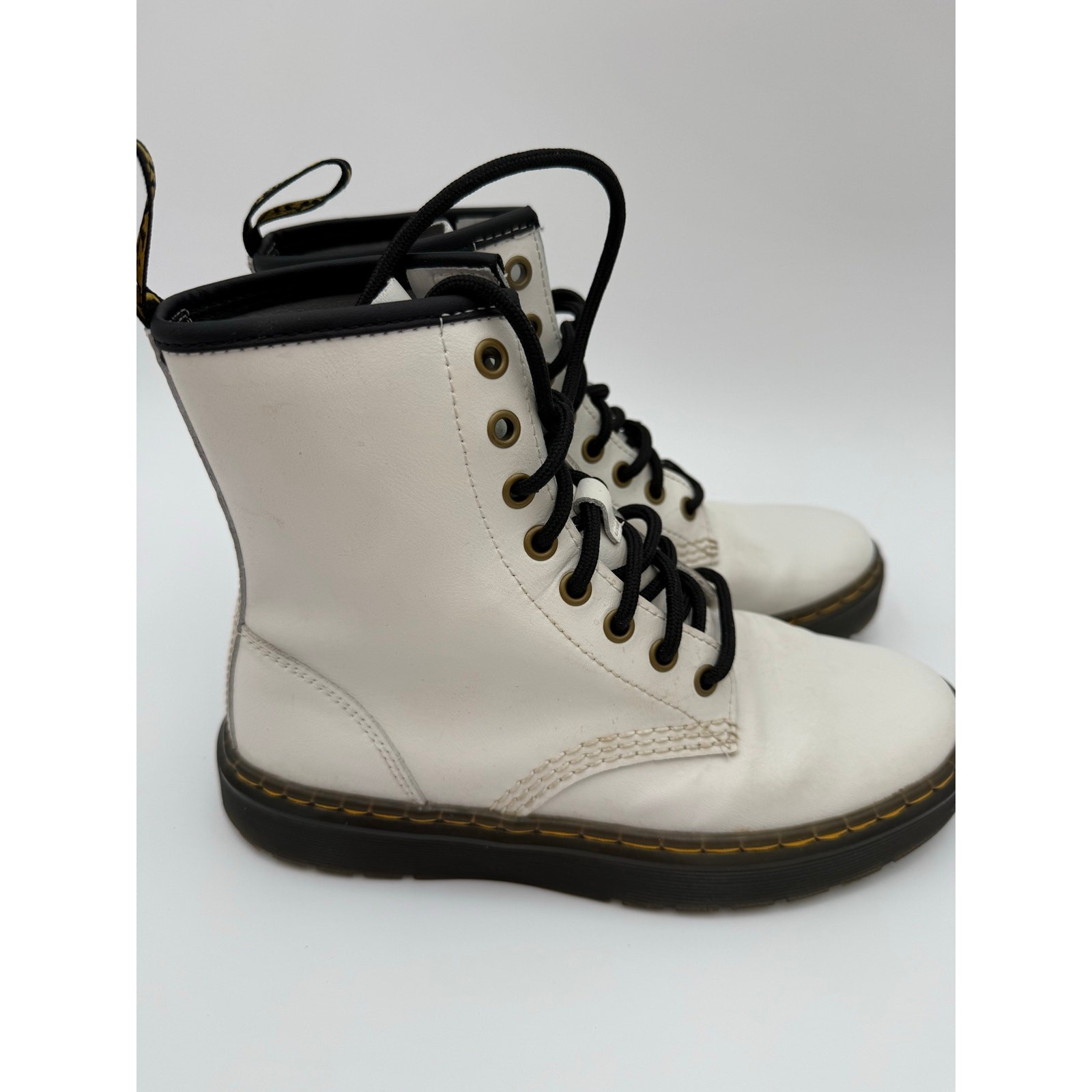 Dr. Marten White Leather Boots