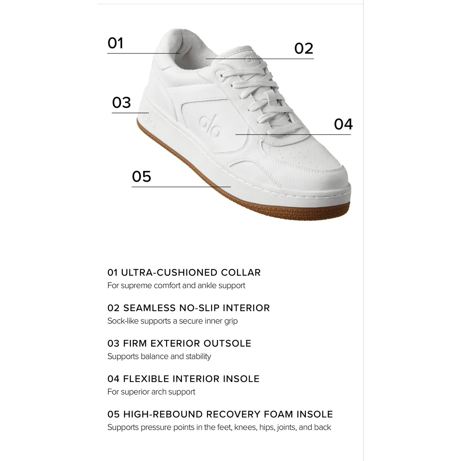 ALO Recovery Mode Sneaker. Women’s size 9/ Men’s Size 7.5 Natural White. NWT’s