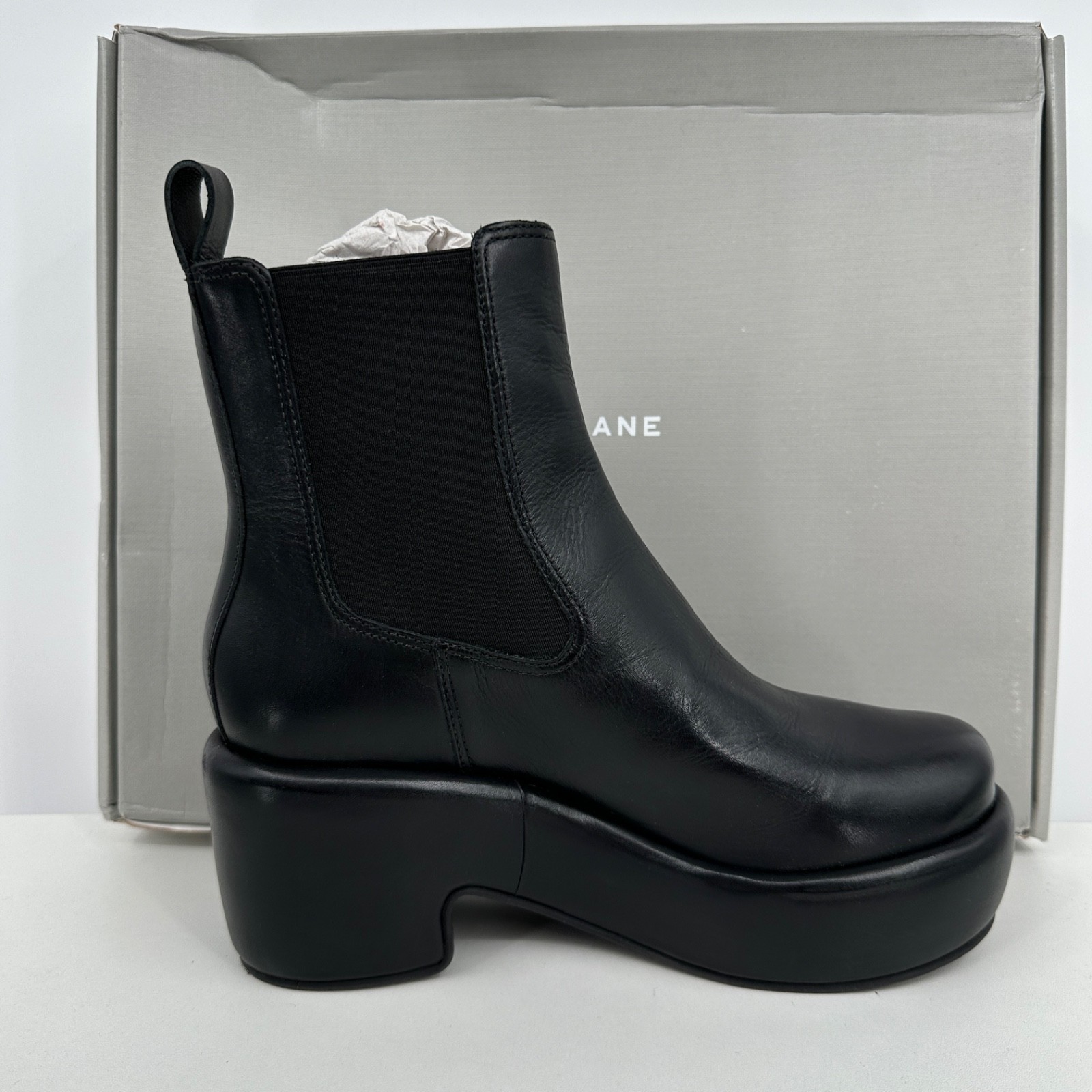 Everlane The Puffa Boot in Black size 9.5 Chelsea Ankle 3.25″ Chunky Platform