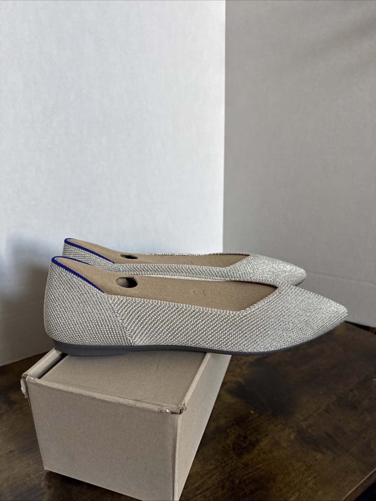 ROTHYS Rothy’s Women’s The Point II Flat Size 9.5 Diamond Twill MSRP $149 NEW