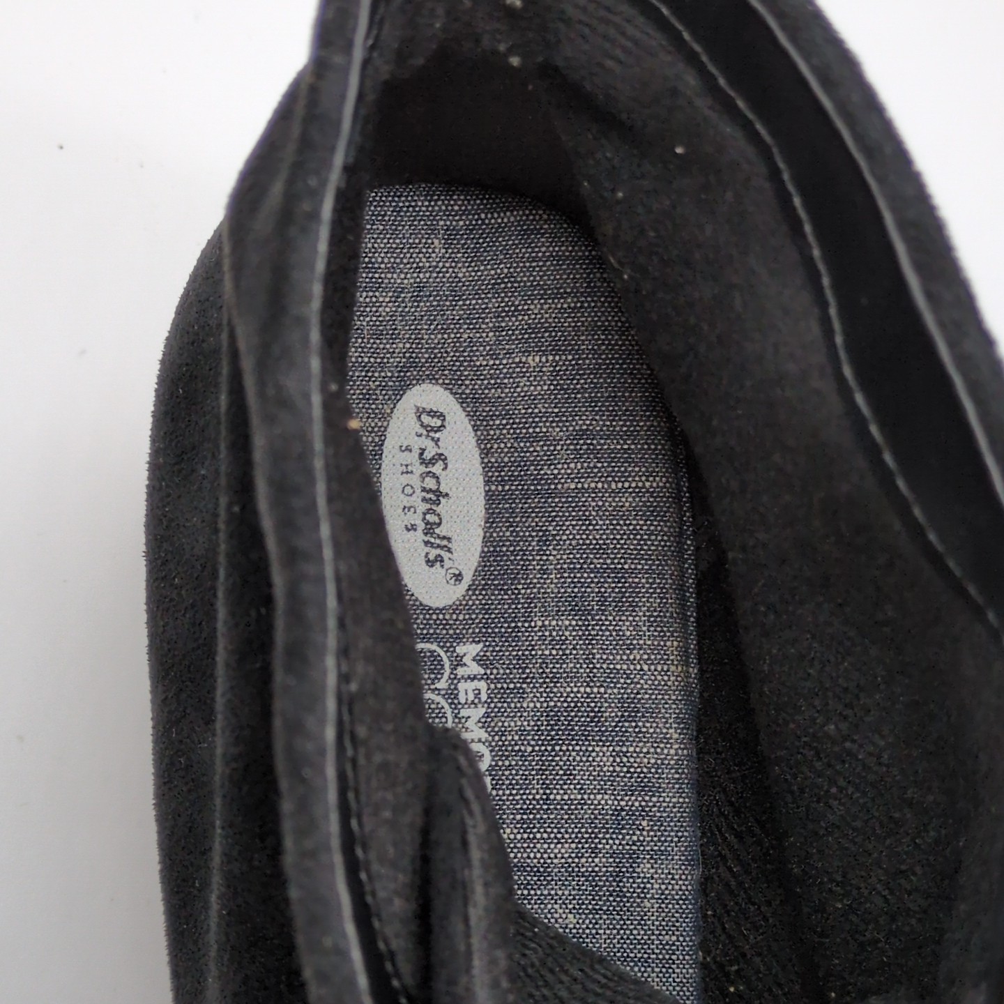 Dr. Scholl’s Boots Womens Dakota Black 9.5 Suede Ankle Shoes Wedge Memory Foam
