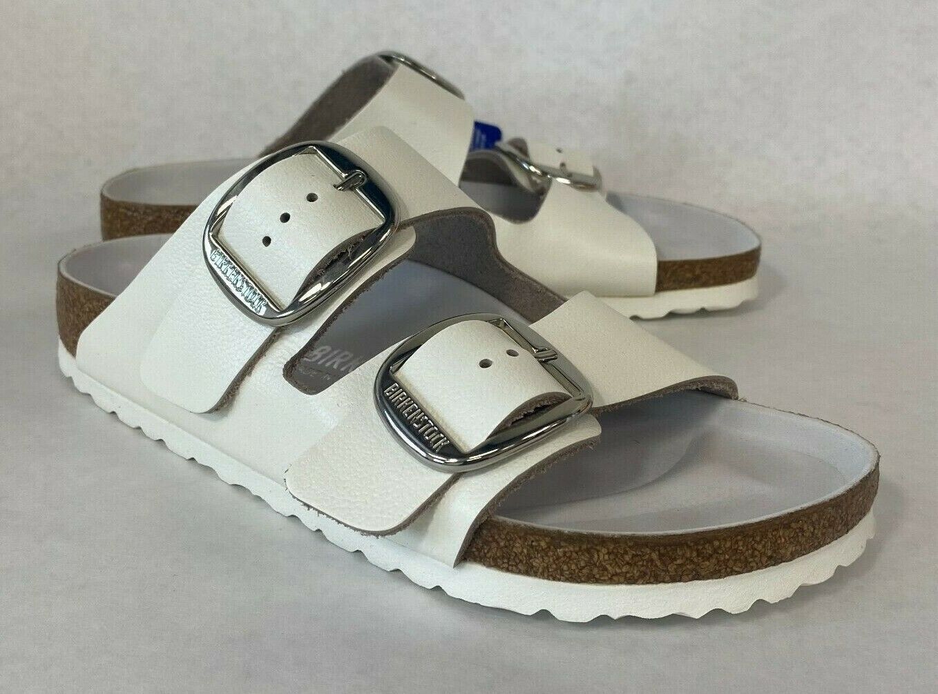 Birkenstock New w/o Box Arizona Big Buckle White Leather Exquisite N Select Size