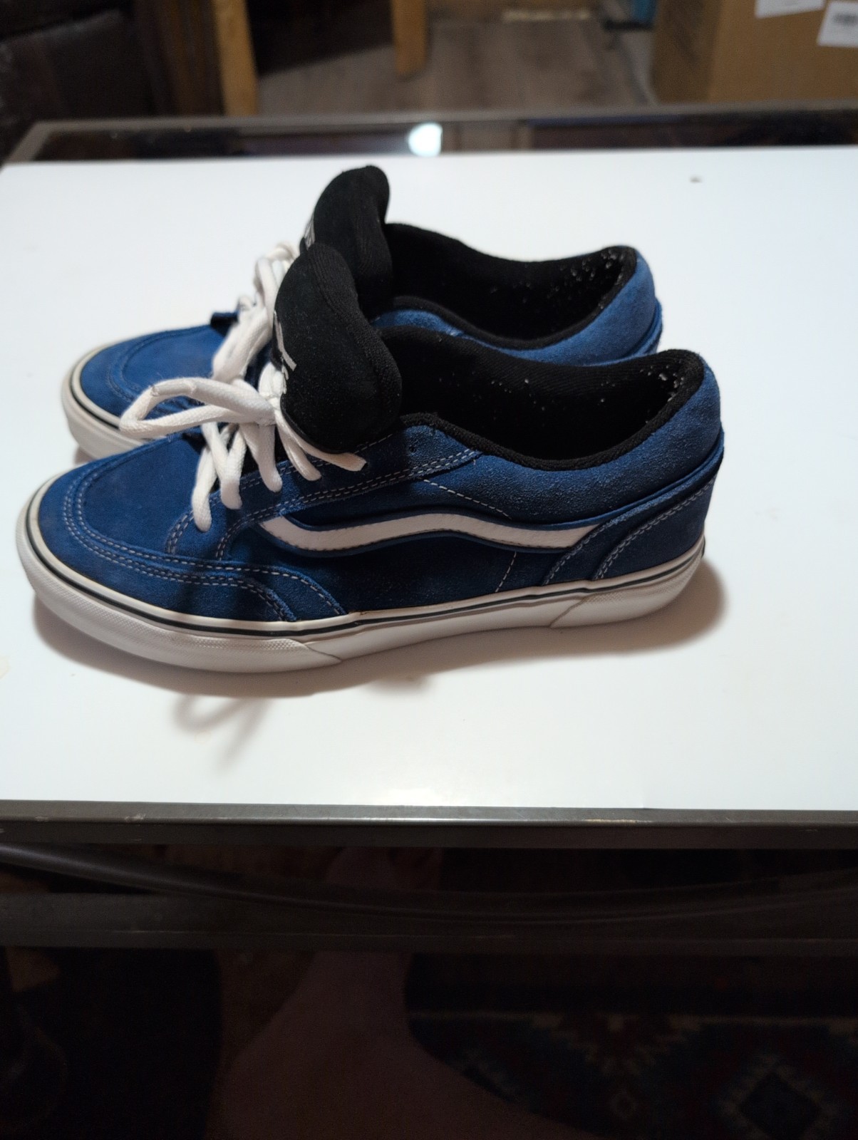 Vans Old Skool Blue And Black Holder Vulcanized Trainers Sneakers Size M 9.5