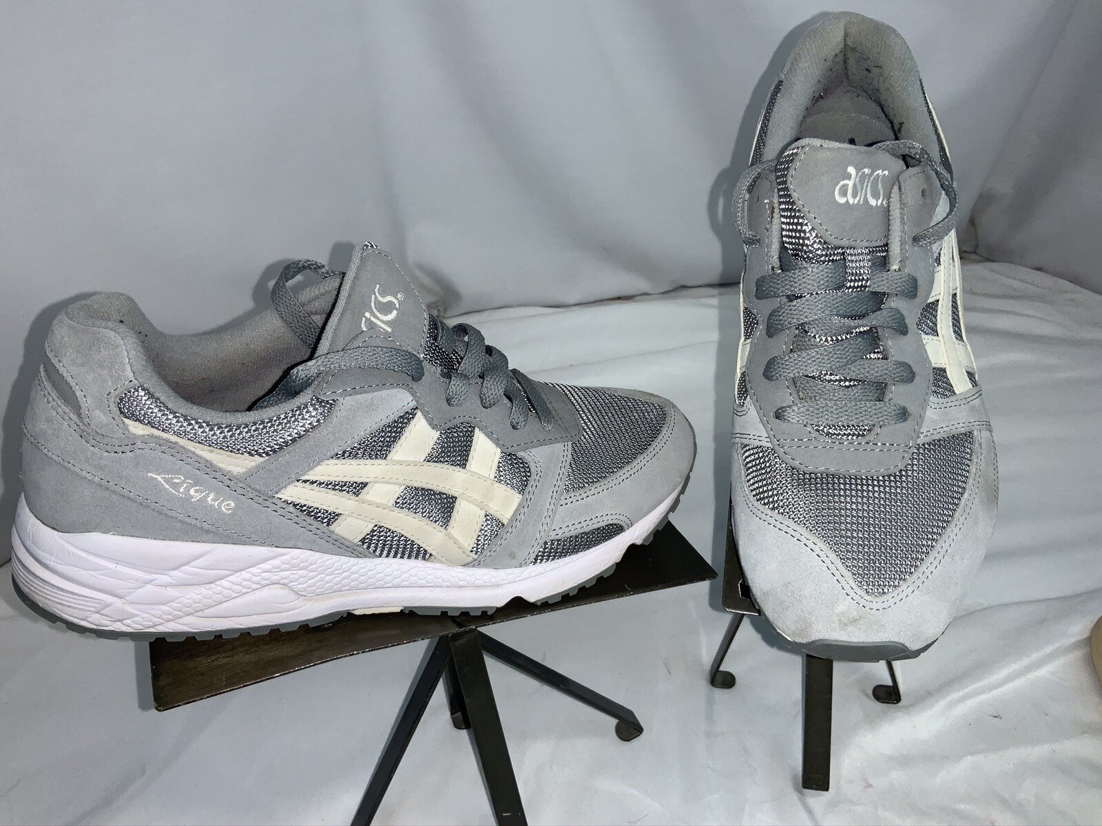 Asics Gel Lique Sz 8 Women Gray Leather Synthetic Running Shoes YGI G0S-230