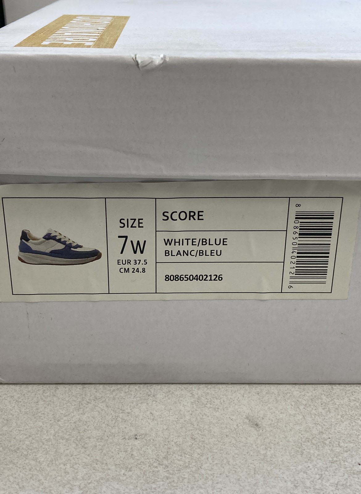 Cushionaire Score White Blue Women’s Lifestyle Sneakers Size 7W DS