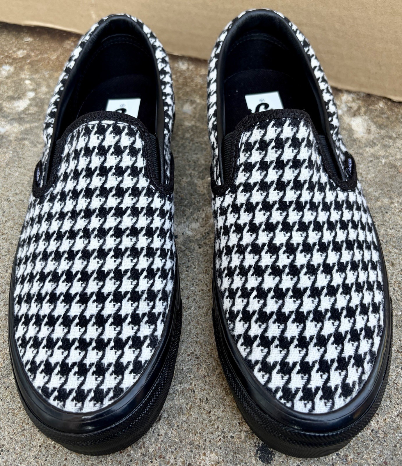 M8.5 W10-VANS LX Classic Slip-On 98 Skate Sneaker Houndstooth FREE SHIPPING