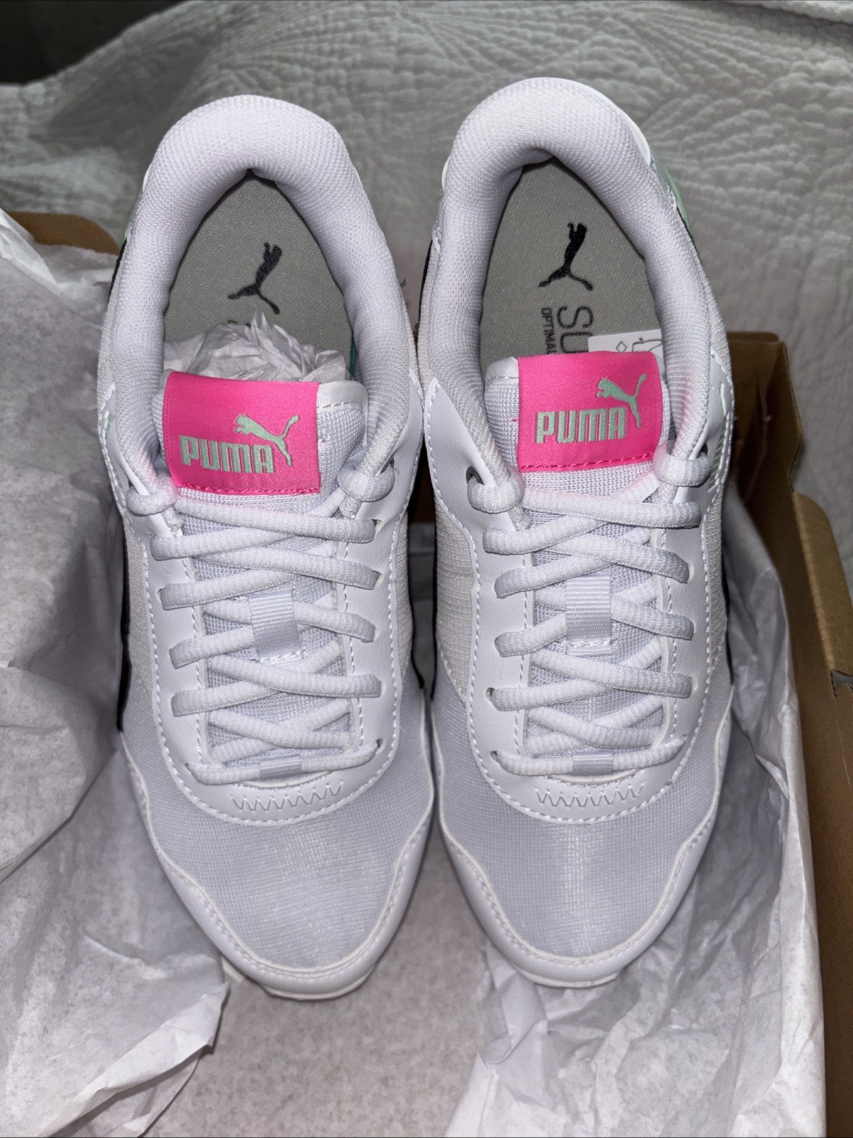 Puma R78 Voyage Women’s Size 5.5 Sneakers White Pink Fresh Mint