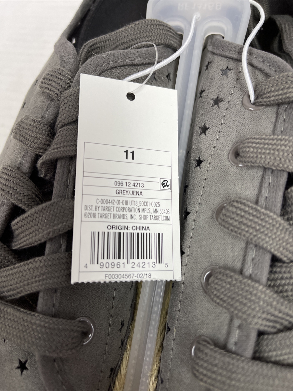 Universal Threads Womens Size 11 Gray Jena Espadrille Star Cut-Outs Sneakers