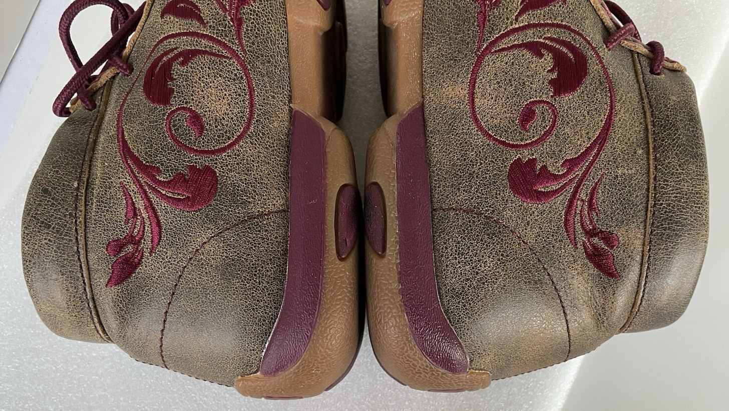 Twisted X Chukka Driving Moc Shoes Wo’s 8M Leather Embroidery Booties ~Excellent
