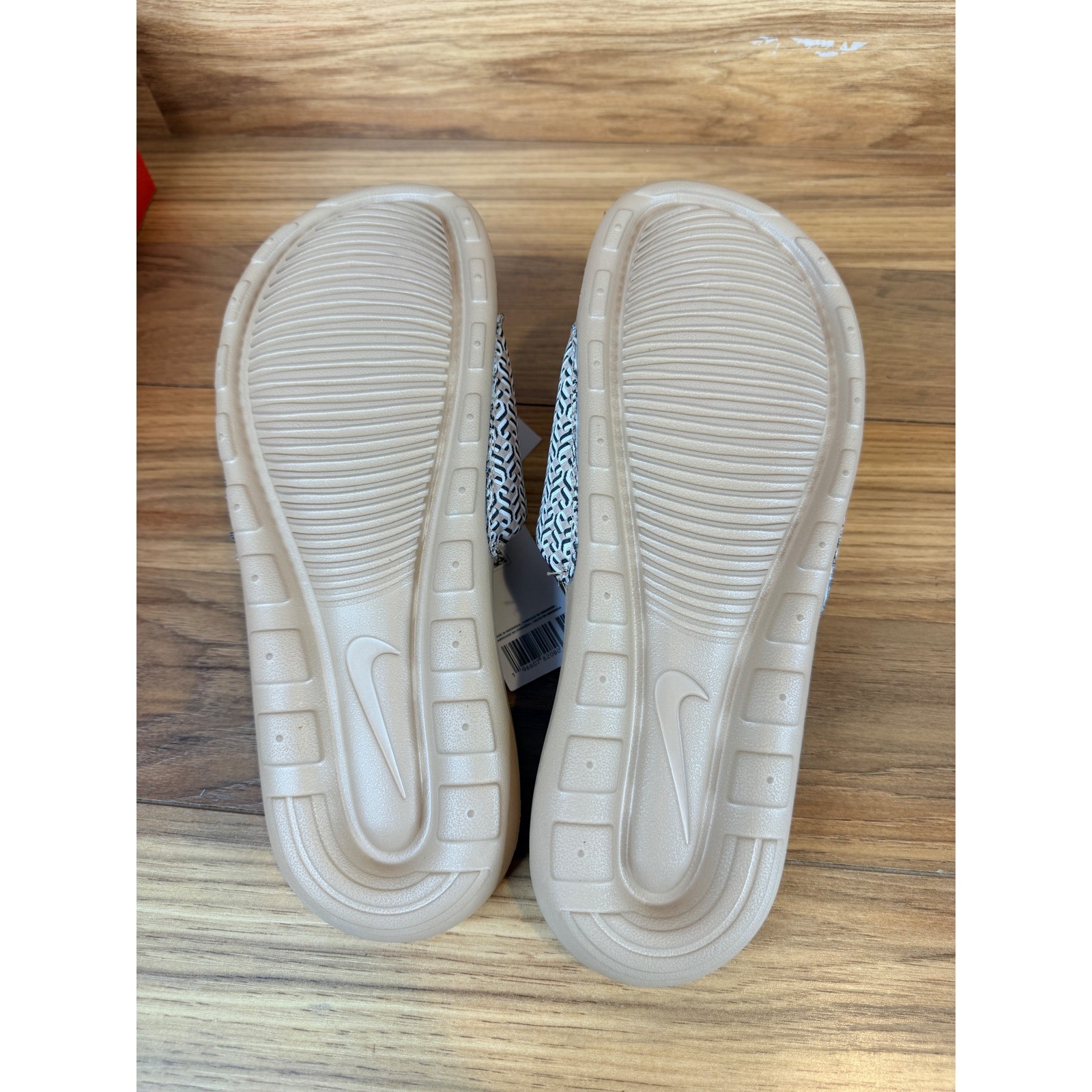 Nike Victori One Slide Womens 11 Hemp Black Summit White FB2558-200 Sandals