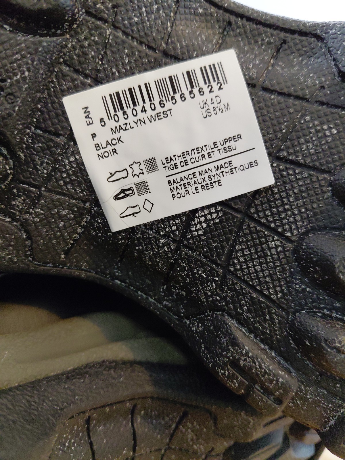 Clarks Mazlyn West Water Resistant Black Leather Fur Winter Boots Size 6.5 New