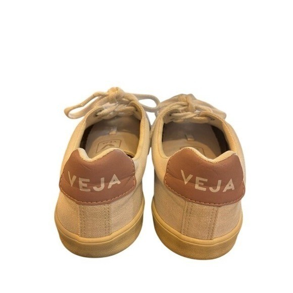 Veja Esplar Sneakers Womens 8.5 Mens 7 Cream Pink Canvas Good Low Top Shoes