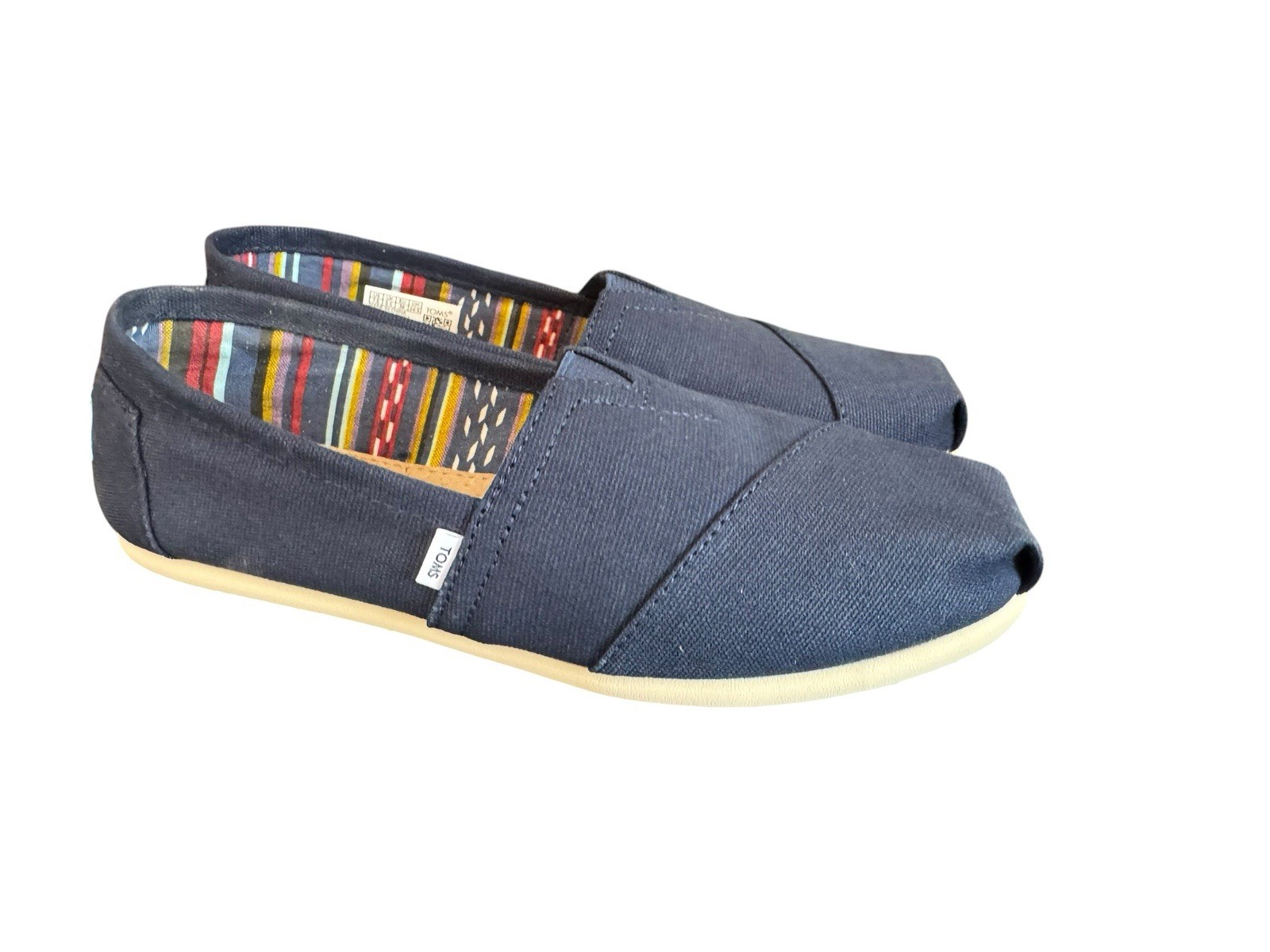 Toms Women’s 7.5 Alpargata Flat, Navy. New In Box!