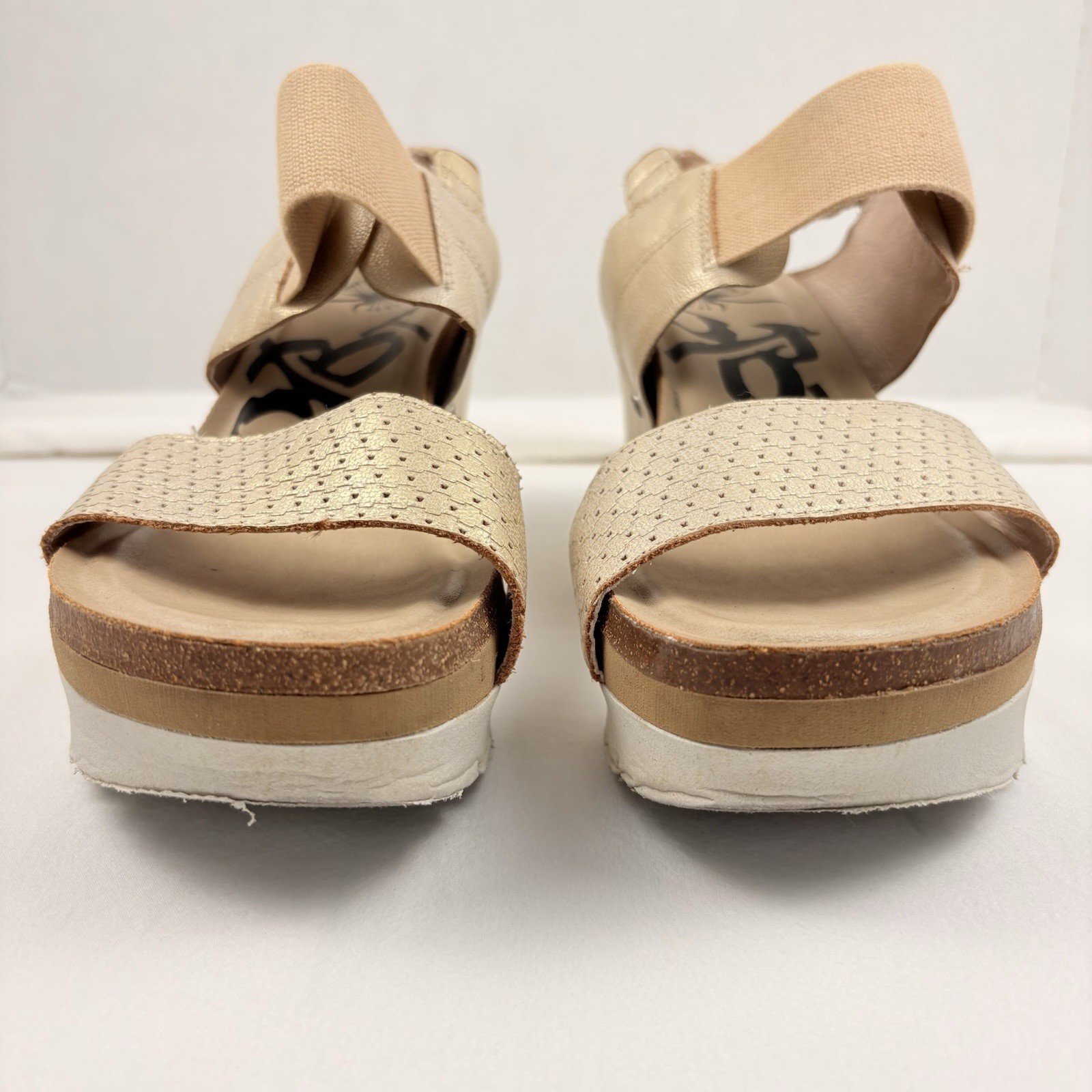 OTBT Moon Child Leather Metallic Platform EVA Wedge Heels Women’s Size 8.5 VGC