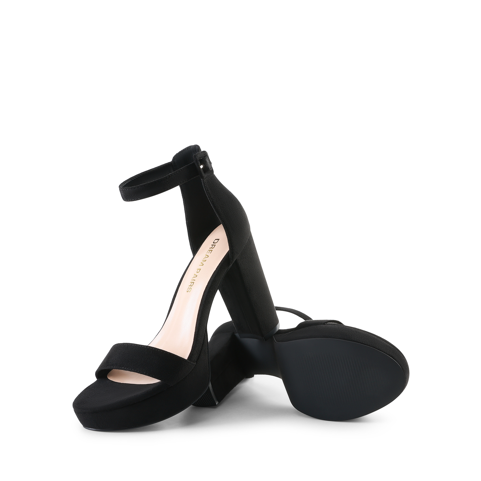 Women Heeled Sandals Platform Chunky Block Wedding Party Evening Dress Sandals~