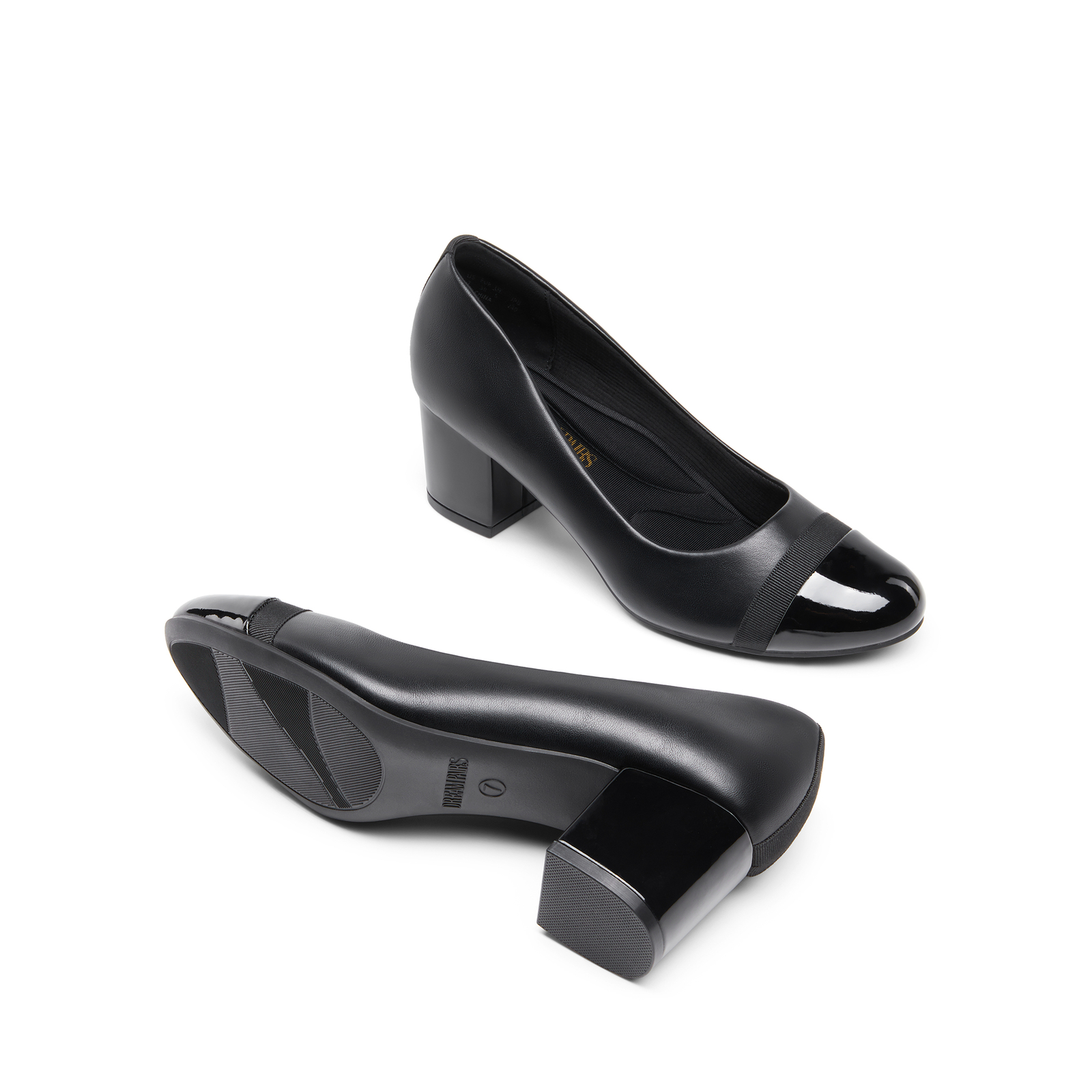 Women Comfortable Slip On Low Chunky Heel Office Dress Wedding Pump Shoes NEW
