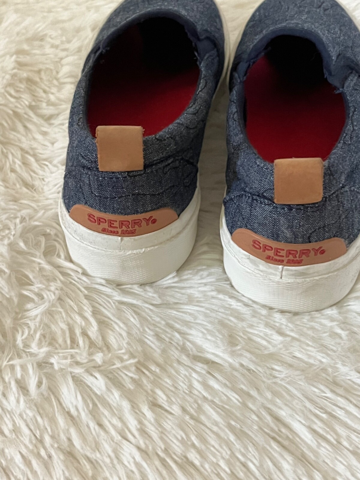6 M Sperry Women’s Pier wave camo navy sneaker New