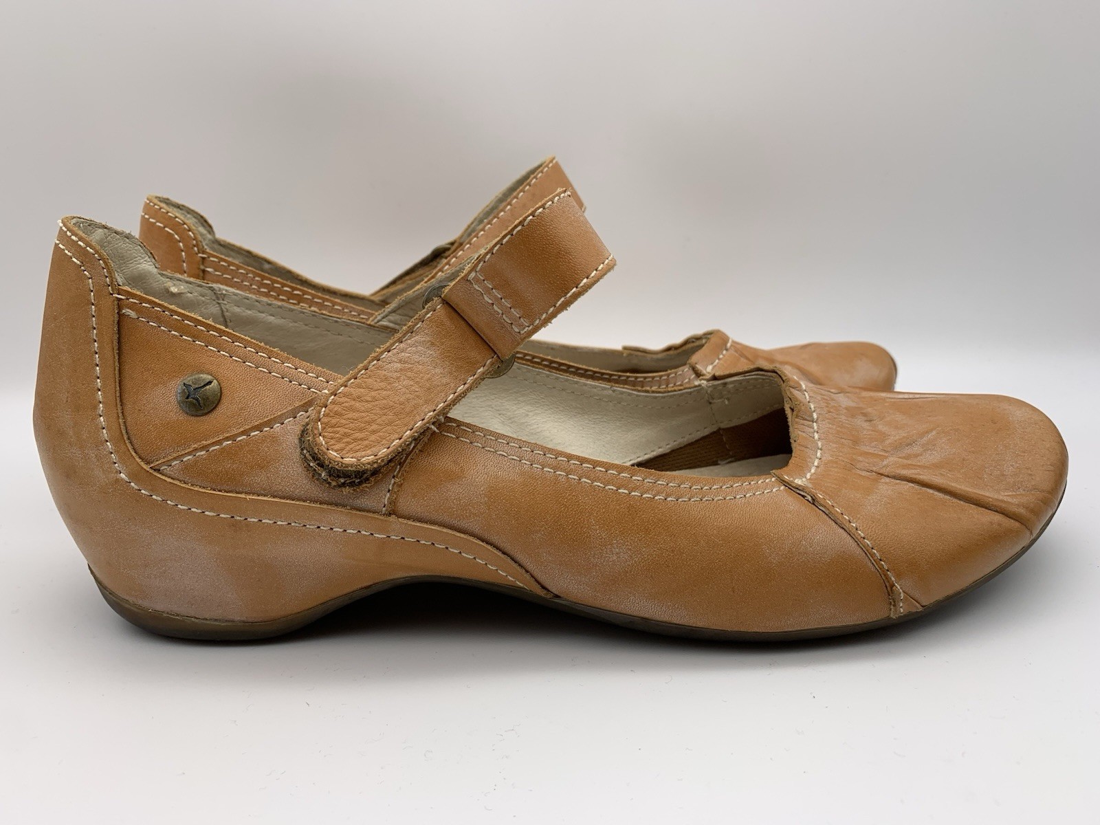 Pikolinos Women’s US 10/10.5 EU 41 Butterscotch Tan Leather Mary Jane Shoes