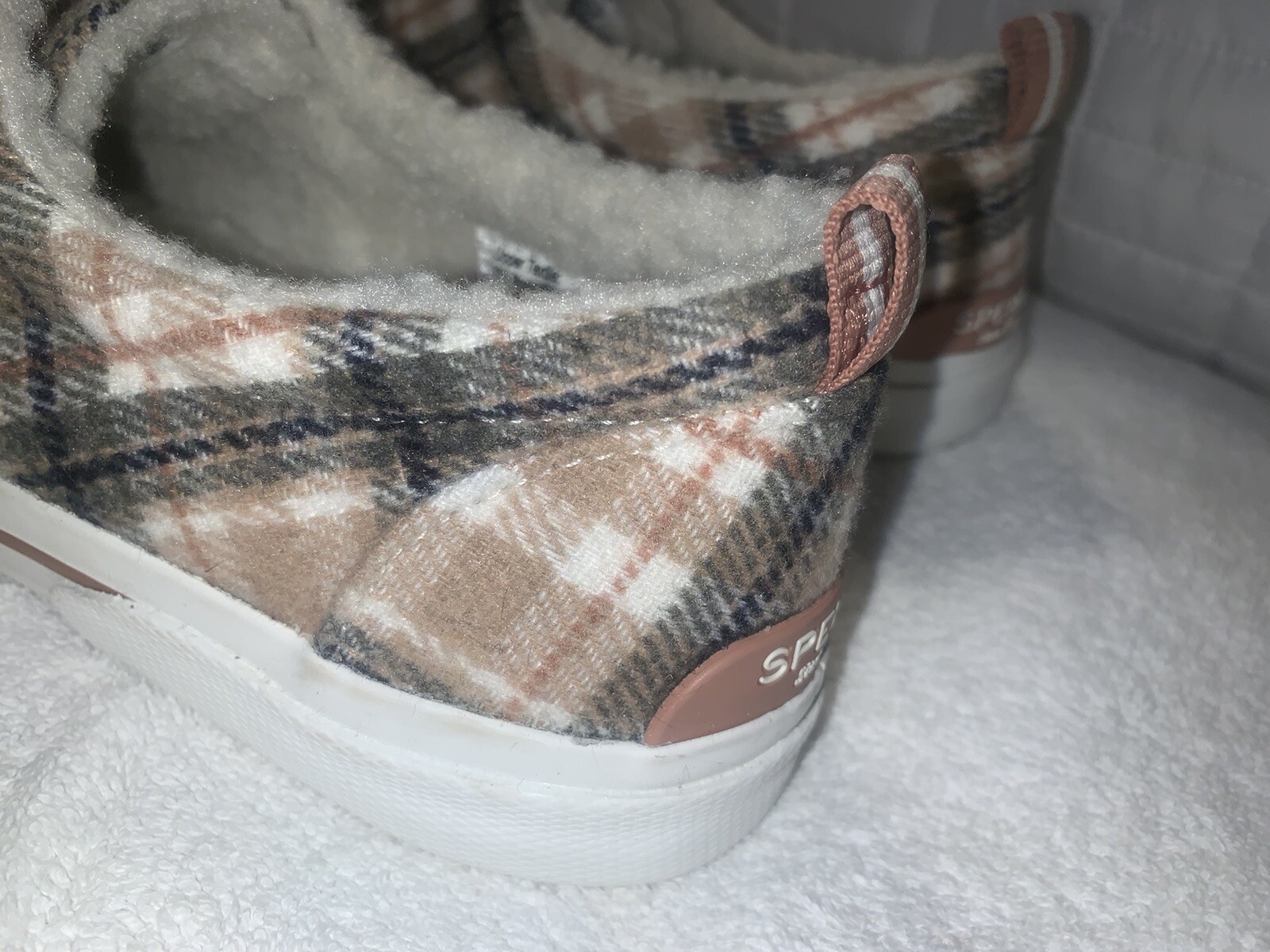 Sperry Women’s Pier Wave LTT Teddy Wool Ivory Multi NWT Sz-8.5 NWOB