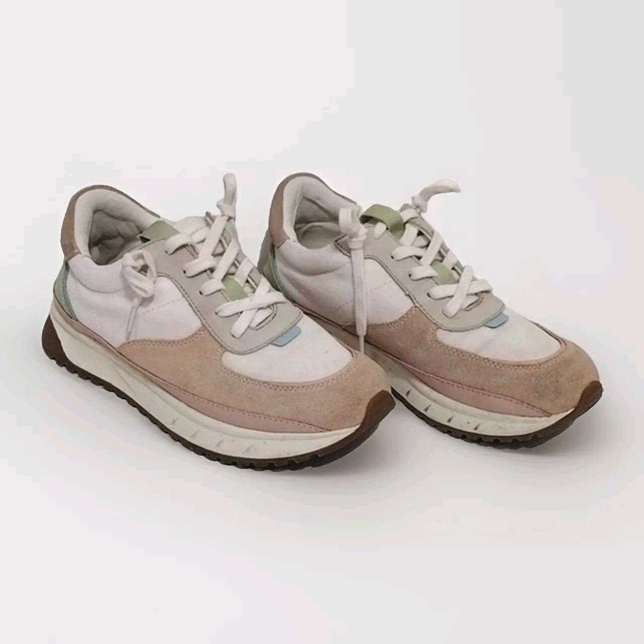Madewell Women’s Kickoff Trainer Platform Pastel Colorblock Sneakers US 6.5