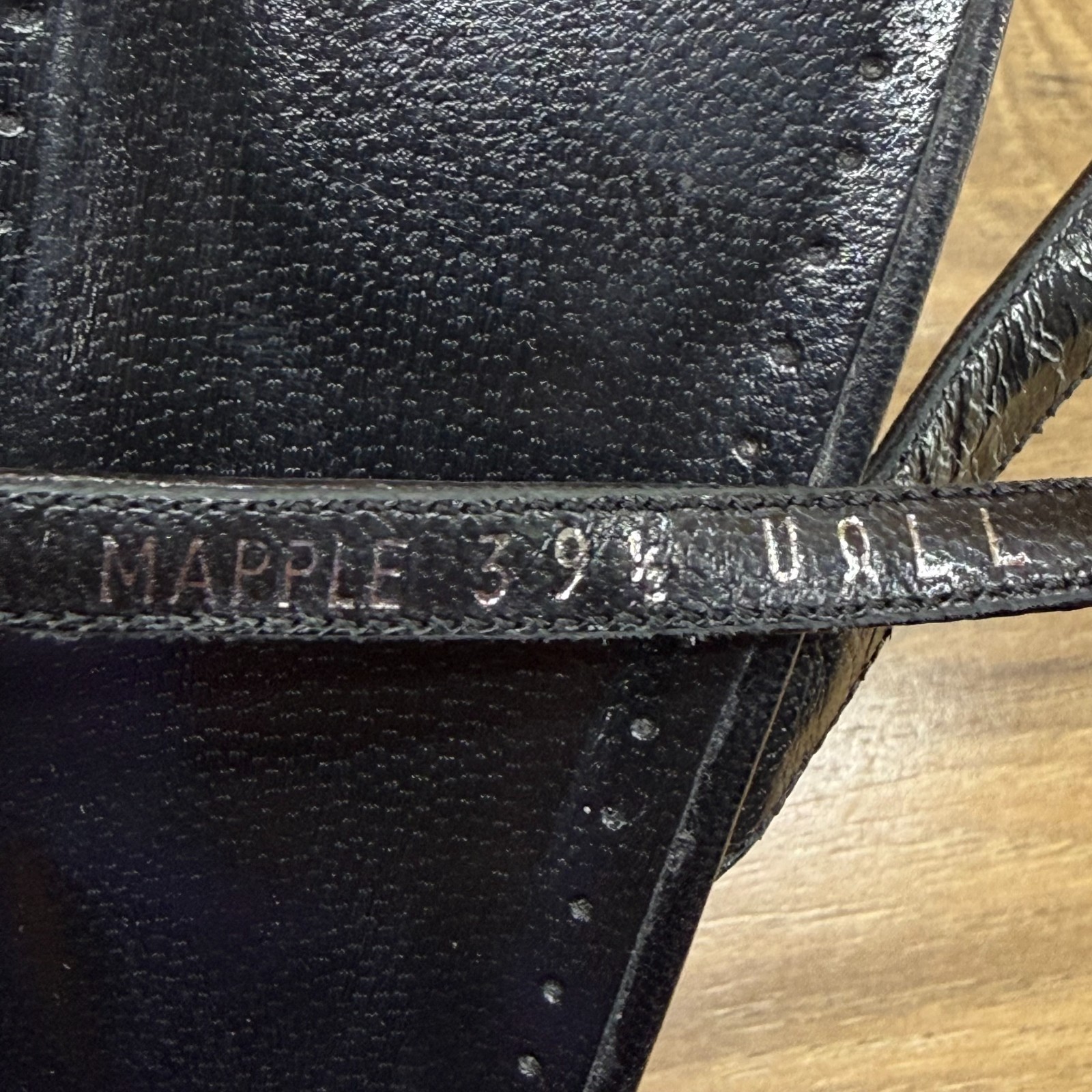 Bally Mapple Wedge Heel 9.5 EU 39.5 Black Leather Ankle Strap Platform Chunky